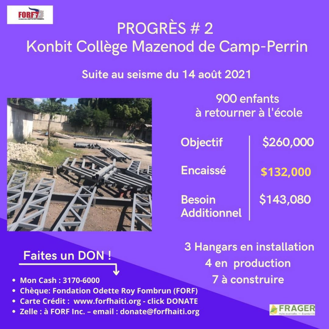 Progrès: levée de fonds pour le Collège Mazenod de Camp-Perrin.
