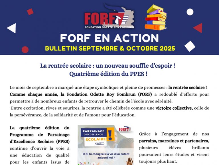BULLETIN SEPTEMBRE & OCTOBRE 2025
