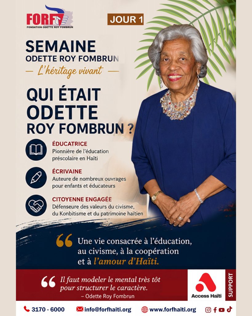 Jour 1, Hommage à Odette Roy Fombrun